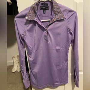 Essex classics lavender floral talent yarn show shirt XS